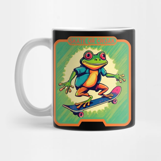 Frog skater by Ilustradamus